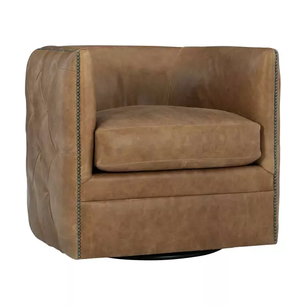 212SLCO Bernhardt Palazzo Leather Swivel Chair