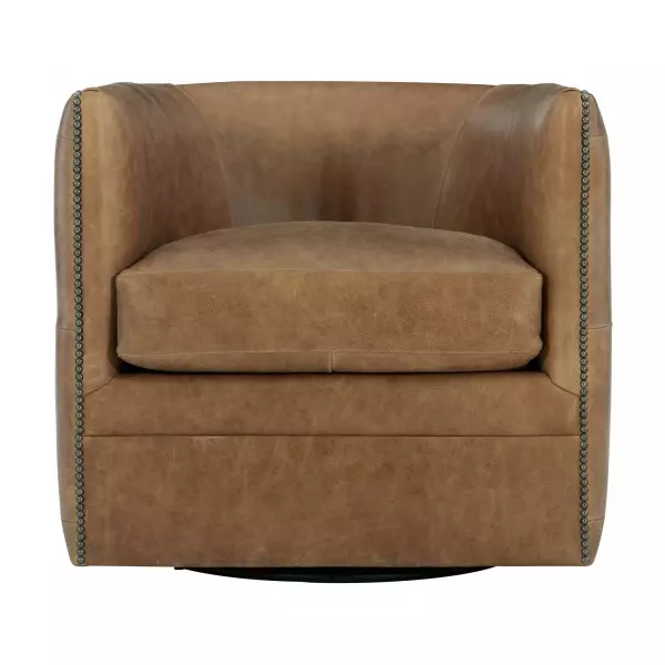 212SLCO Bernhardt Palazzo Leather Swivel Chair
