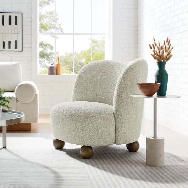 EEI-6989-PRL-WAL Monroe Boucle Fabric Accent Chair by Modway