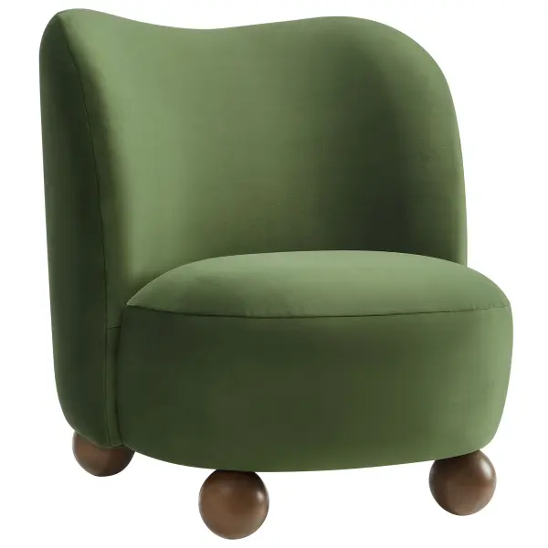 EEI-6990-MOG-WAL Monroe Performance Velvet Accent Chair by Modway