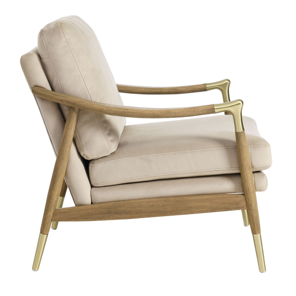 Eei 7056 Alm Wal Langford Performance Velvet Accent Armchair By Modway In Beige 4