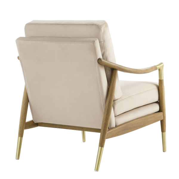 Eei 7056 Alm Wal Langford Performance Velvet Accent Armchair By Modway In Beige 5