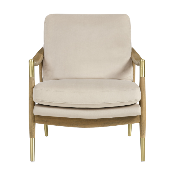 Eei 7056 Alm Wal Langford Performance Velvet Accent Armchair By Modway In Beige 6