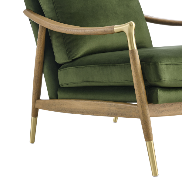 Eei 7056 Mog Wal Langford Performance Velvet Accent Armchair By Modway In Green 7
