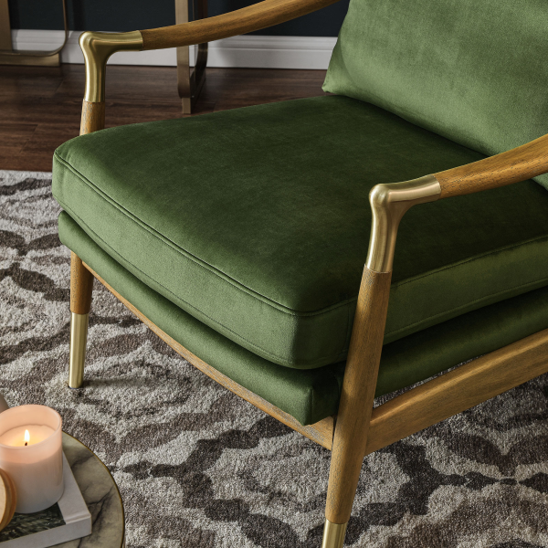 Eei 7056 Mog Wal Langford Performance Velvet Accent Armchair By Modway In Green 9