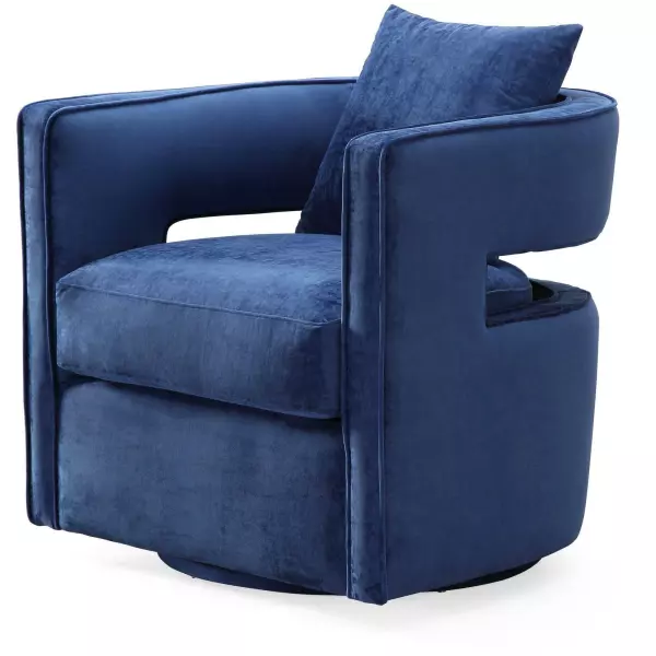 Tov L6124 Kennedy Navy Swivel Chair 2