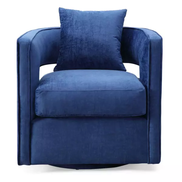 Tov L6124 Kennedy Navy Swivel Chair 3