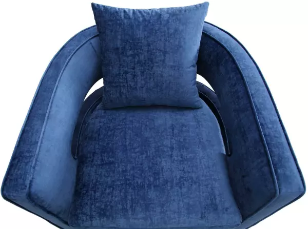 Tov L6124 Kennedy Navy Swivel Chair 5