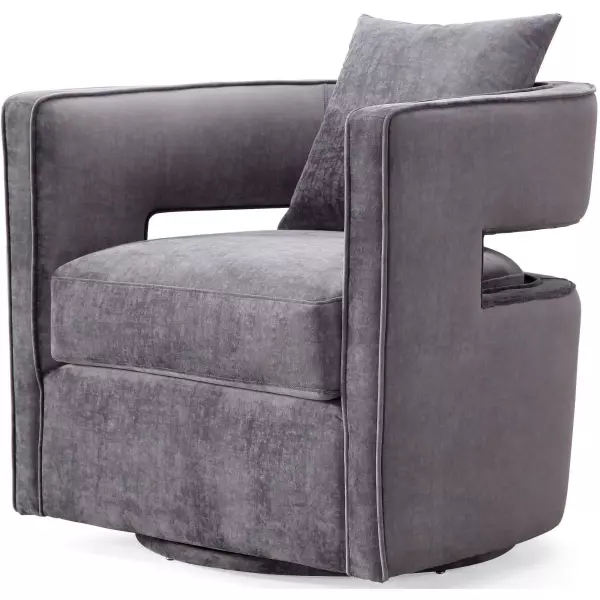 Tov L6125 Kennedy Grey Swivel Chair 2