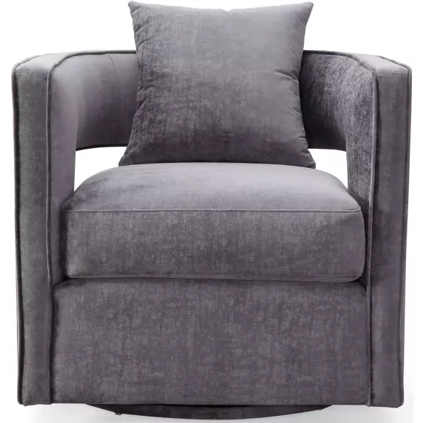 Tov L6125 Kennedy Grey Swivel Chair 3