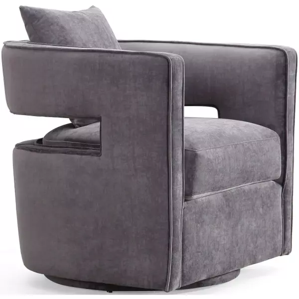 Tov L6125 Kennedy Grey Swivel Chair 4