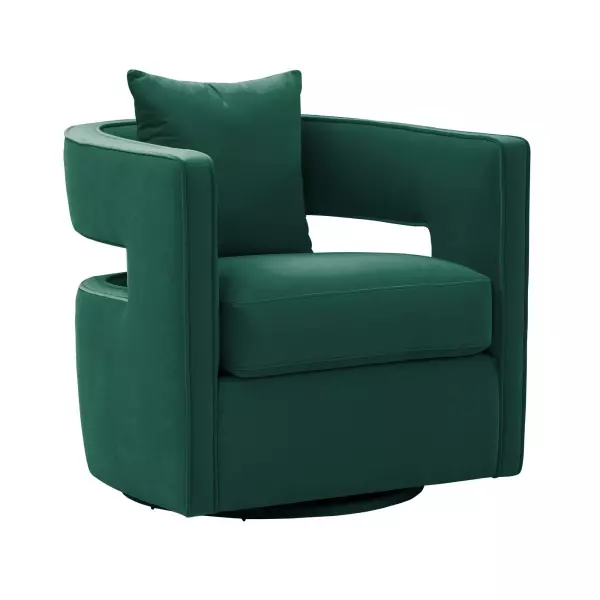 TOV-S44126 Kennedy Forest Green Swivel Chair