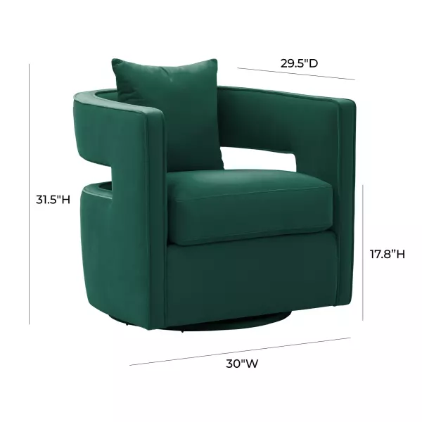 Tov S44126 Kennedy Forest Green Swivel Chair 6