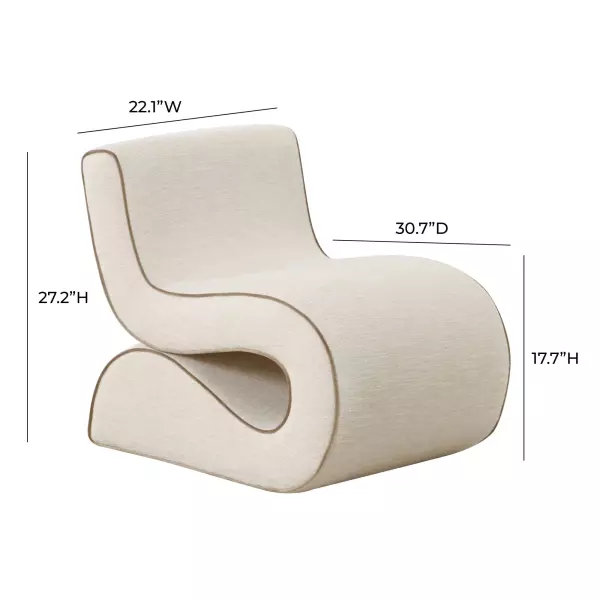 Tov S68811 Senna Cream Basketweave Accent Chair 4