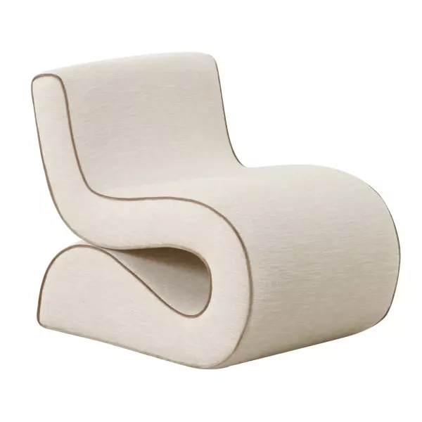 TOV-S68811 Senna Cream Basketweave Accent Chair