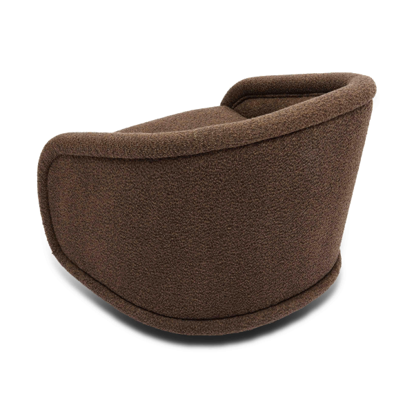 Tov S69069 Rory Chocolate Brown Boucle Swivel Chair 4