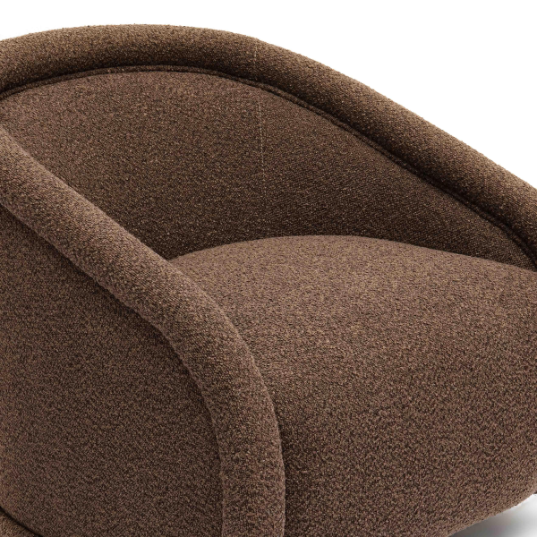 Tov S69069 Rory Chocolate Brown Boucle Swivel Chair 5