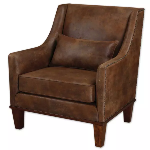 23030 Uttermost Clay Leather Armchair